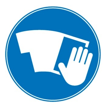 asbestos warning icon to keep clean